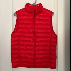 Lightweight Water-Resistant Packable Puffer Vest — Orange